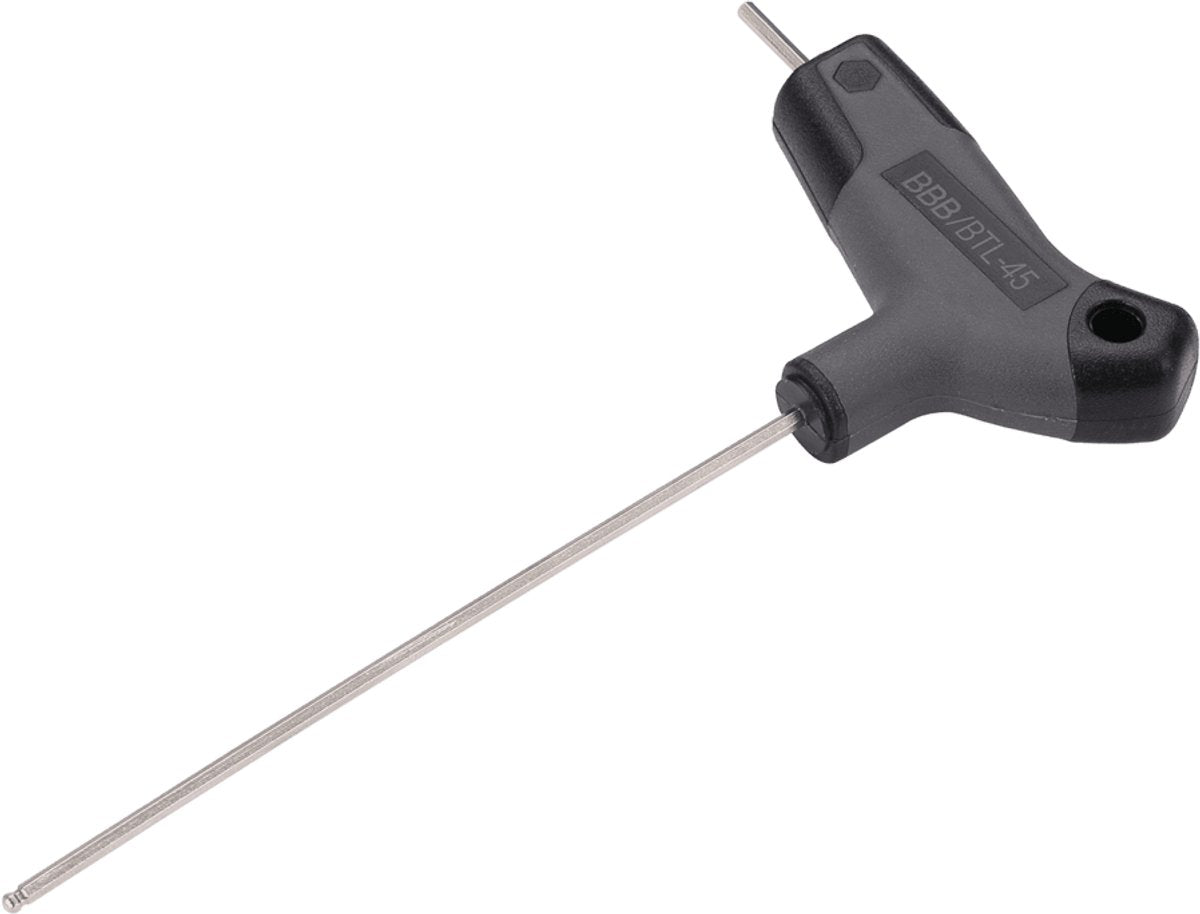 Bbb cycling hex-t 4 mm - inbussleutel met t-hendel - professioneel fietsgereedschap - ergonomisch - kogelkop - btl-45
