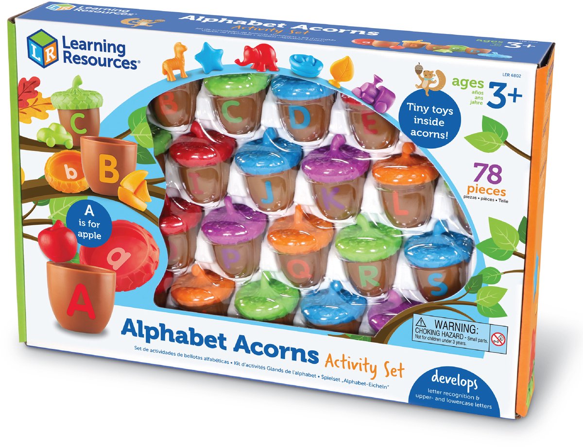 Learning resources alphabet acorns activity set - 3+