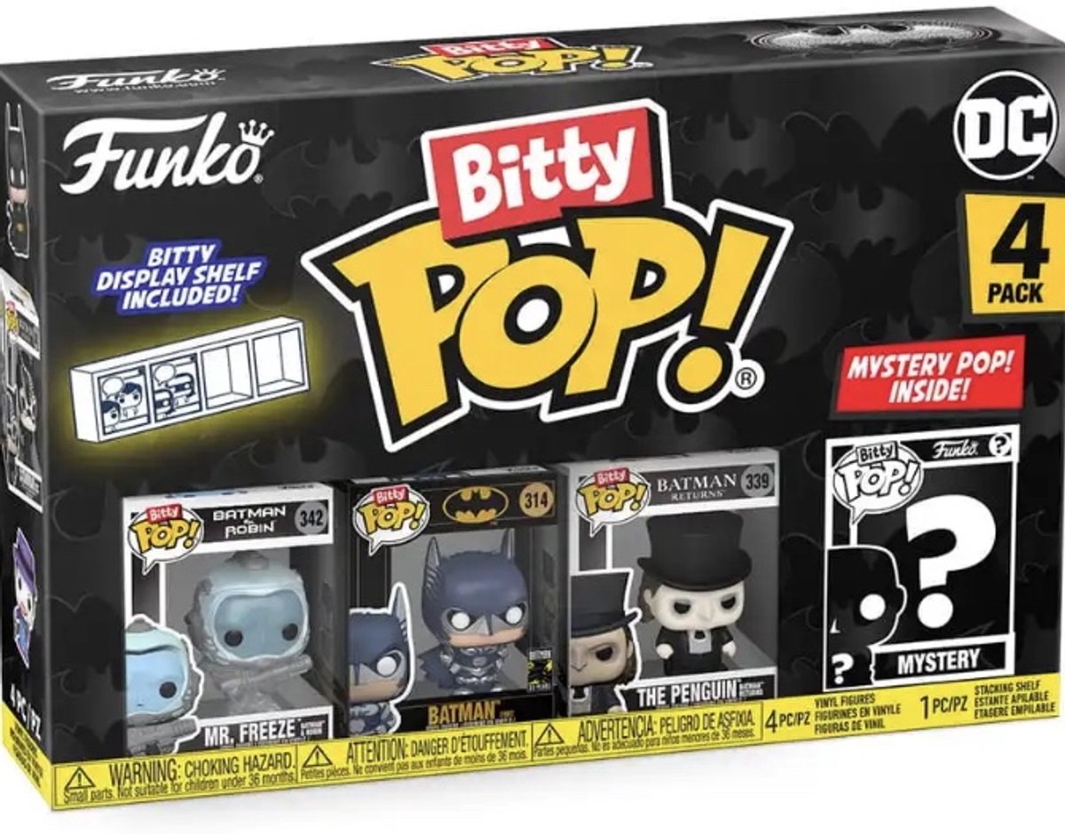 Funko bitty pop! - mr. freeze, batman, the penguin mystery pop! van dc batman