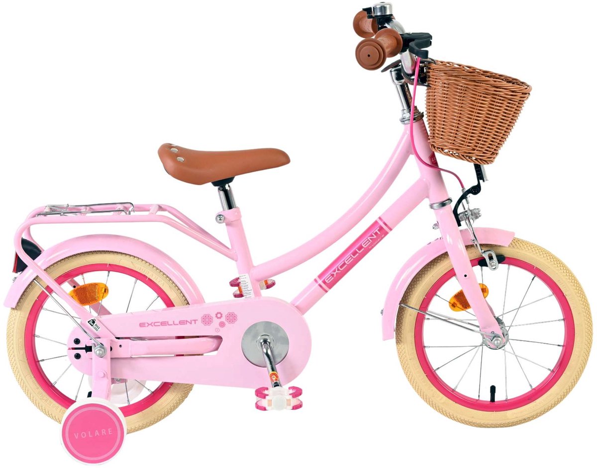 Volare excellent kinderfiets - meisjes - 14 inch - roze