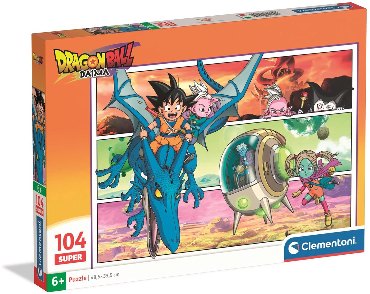 Clementoni - puzzel - dragon ball daima - 104 stukjes - super - vanaf 6 jaar