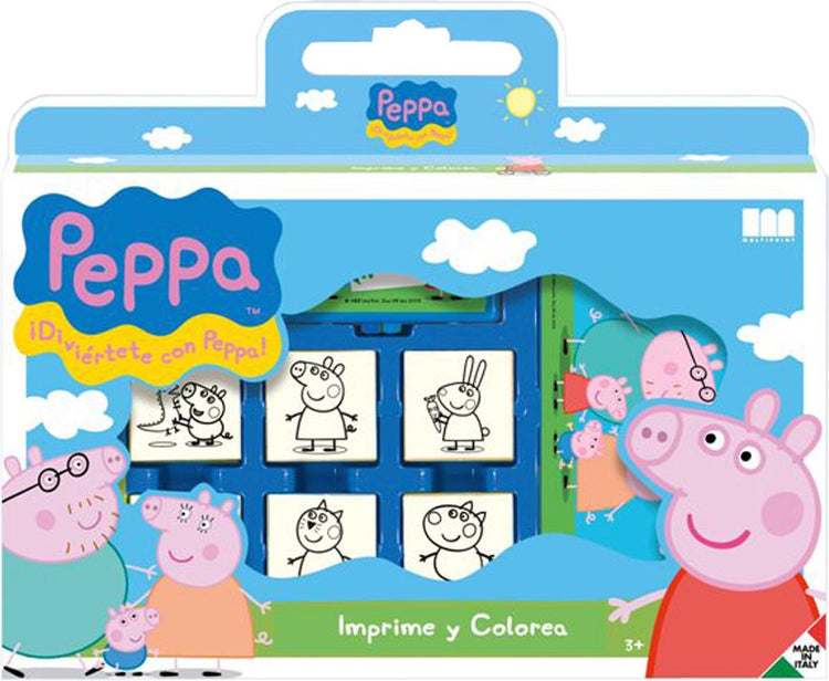 Multiprint peppa pig stempelset - stempeldoos voor kinderen vanaf 3 jaar