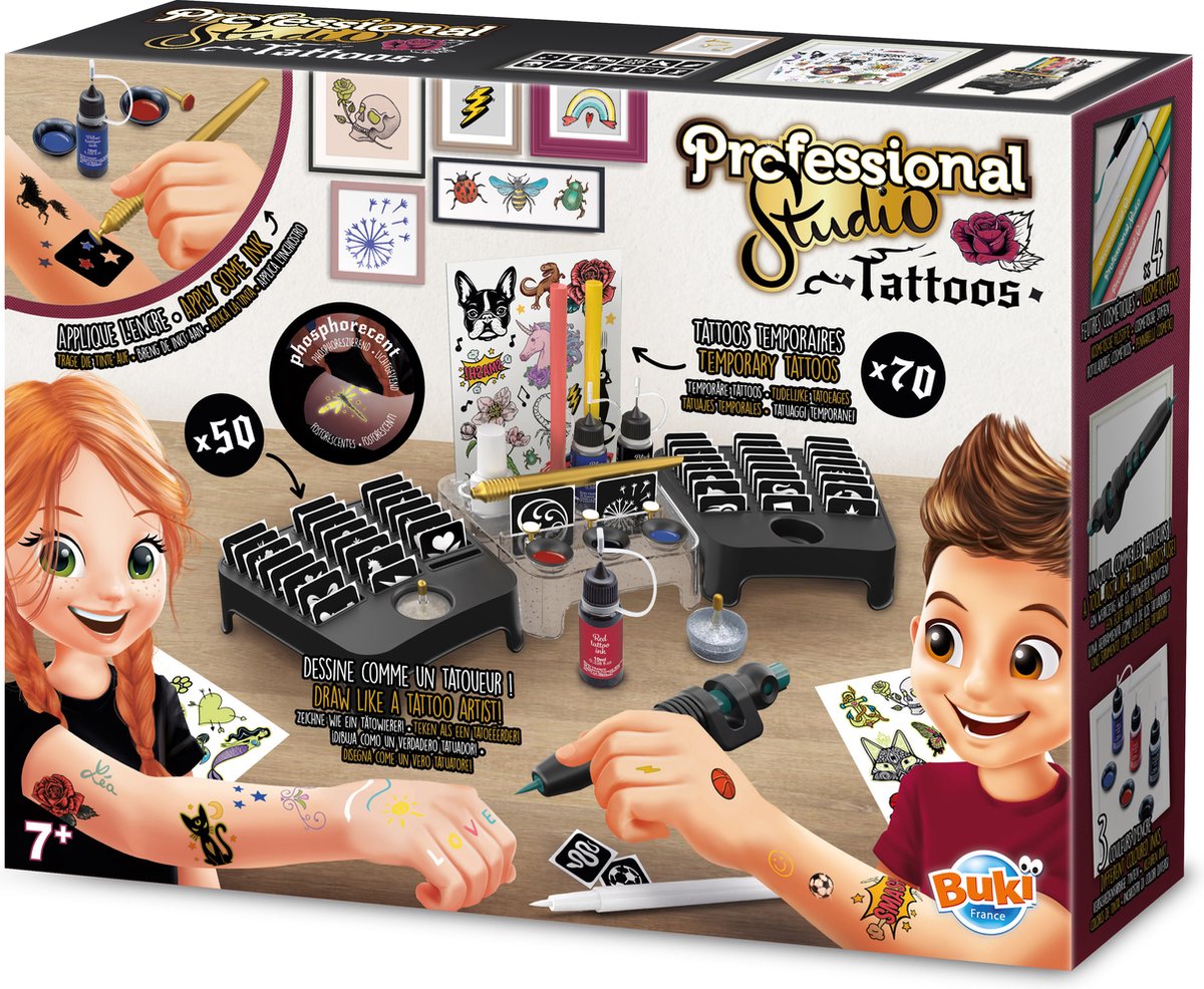 Buki france buki - tattoos studio - tattoos voor kinderen - tatoeages