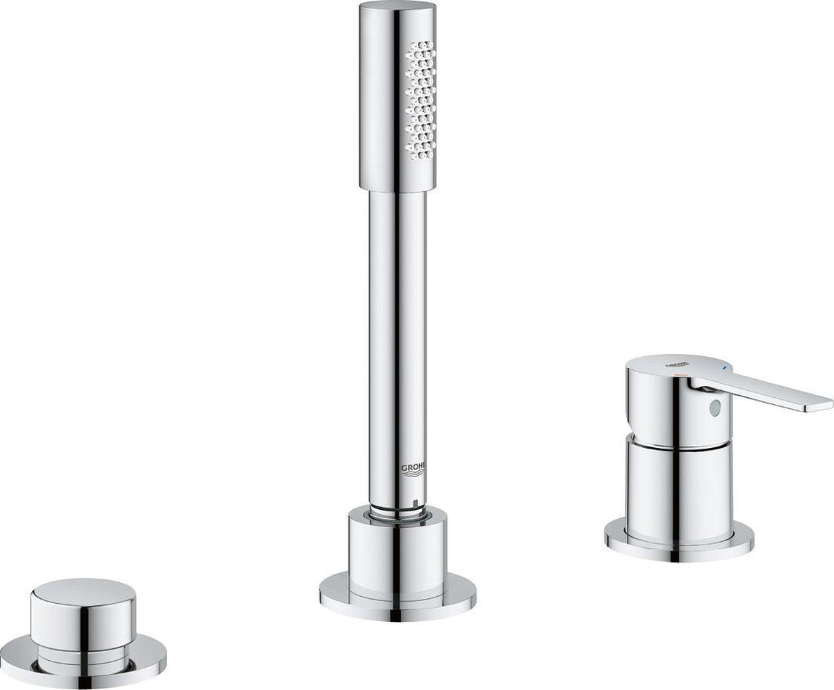 Grohe linaere new badkraan - opbouwdeel - driegats badrandcombinatie - chroom