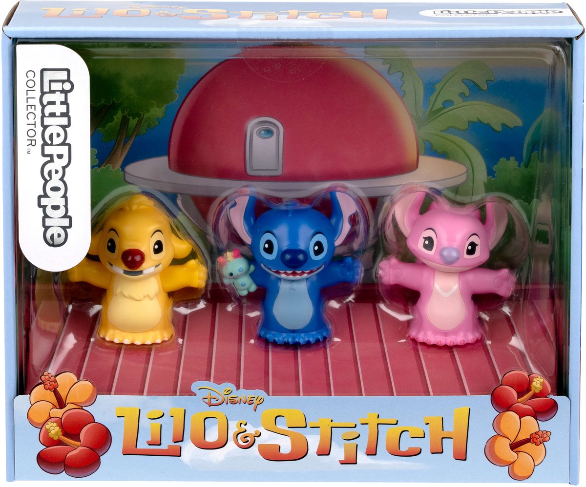 Mattel fisher-price little people collector disneystitch en familie - 3 figuren