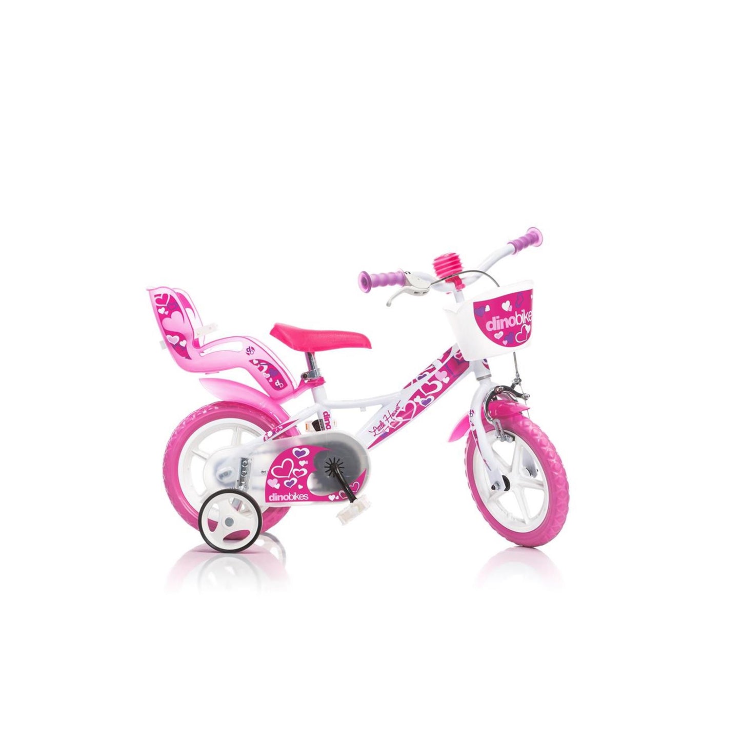 Dino bikes dino meisjesfiets little heart 16 inchâ wit roze