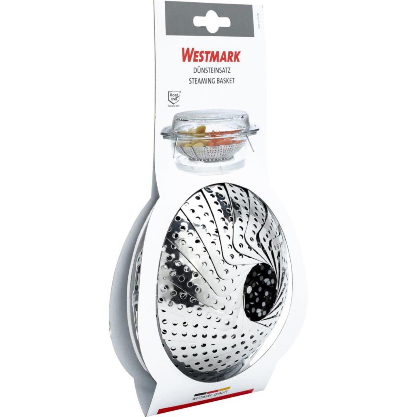 Westmark stoommand, verstelbaar, voor pannen van ø 14-23 cm, roestvrij staal, zilver, 12592270