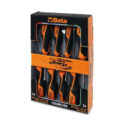 Beta 1263mc d8 8-delig set schroevendraaiers | gekleurd - 012632008 - 012632008