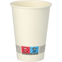 Wegwerpbekers papstar wit 180 ml