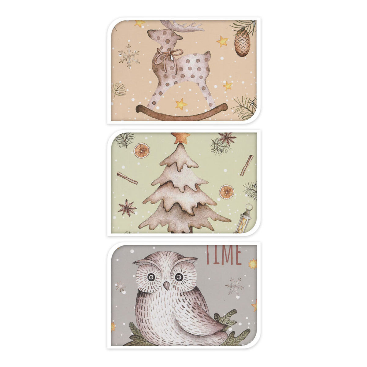 Knus geschenktas winter 23cm, 24st.