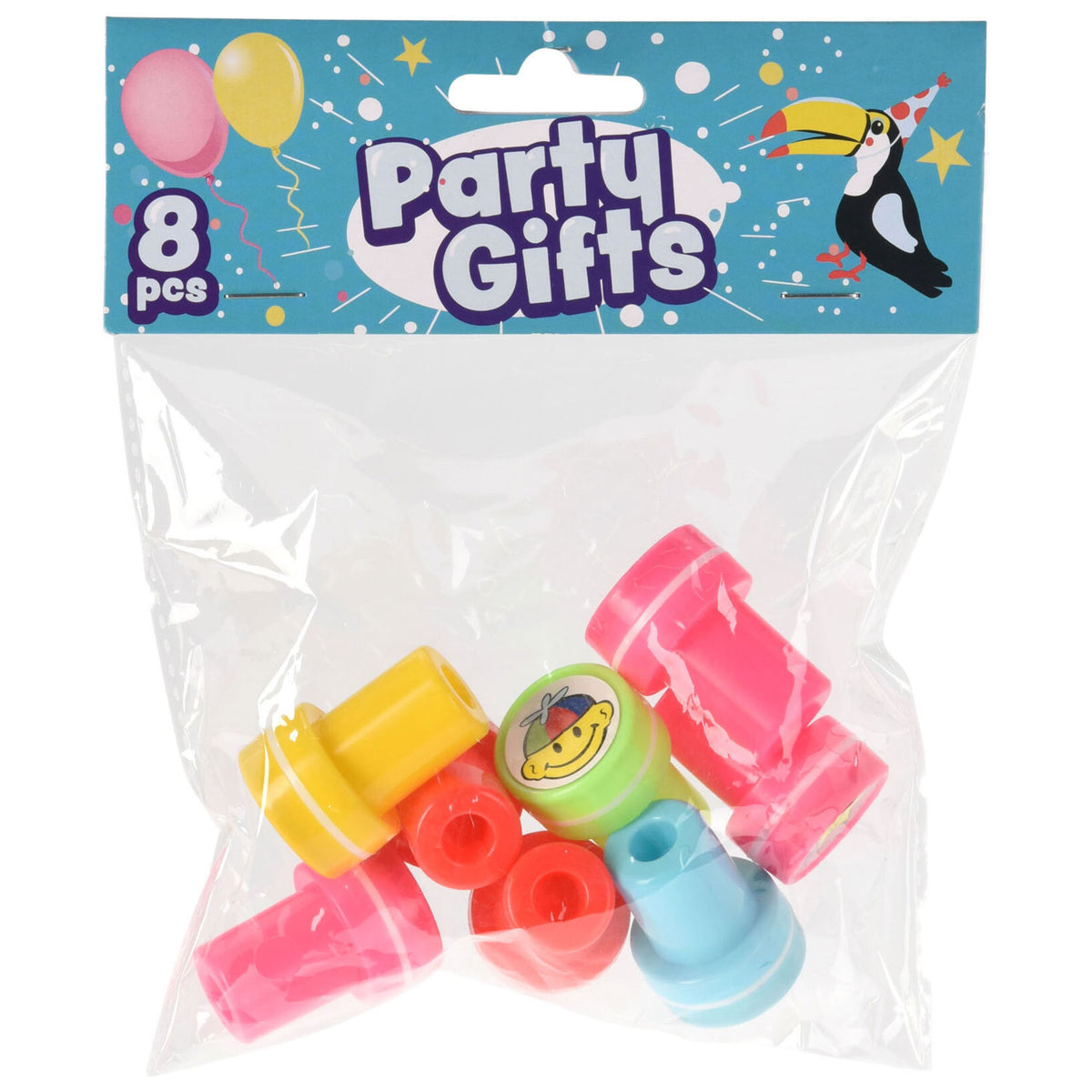 Uitdeelcadeautjes stempels, 8st.