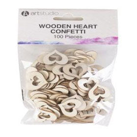 Houten hartjes decoratie