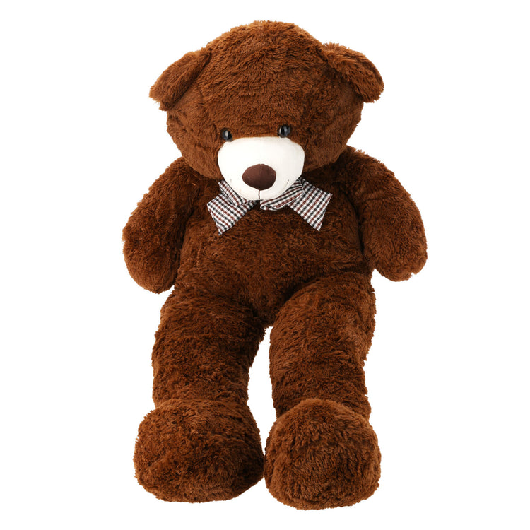 Xxl knuffelbeer pluche donkerbruin, 120cm