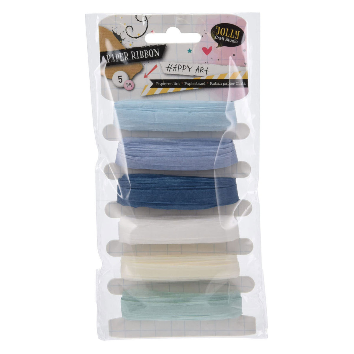 Papieren lint kleur, 6x5mtr.