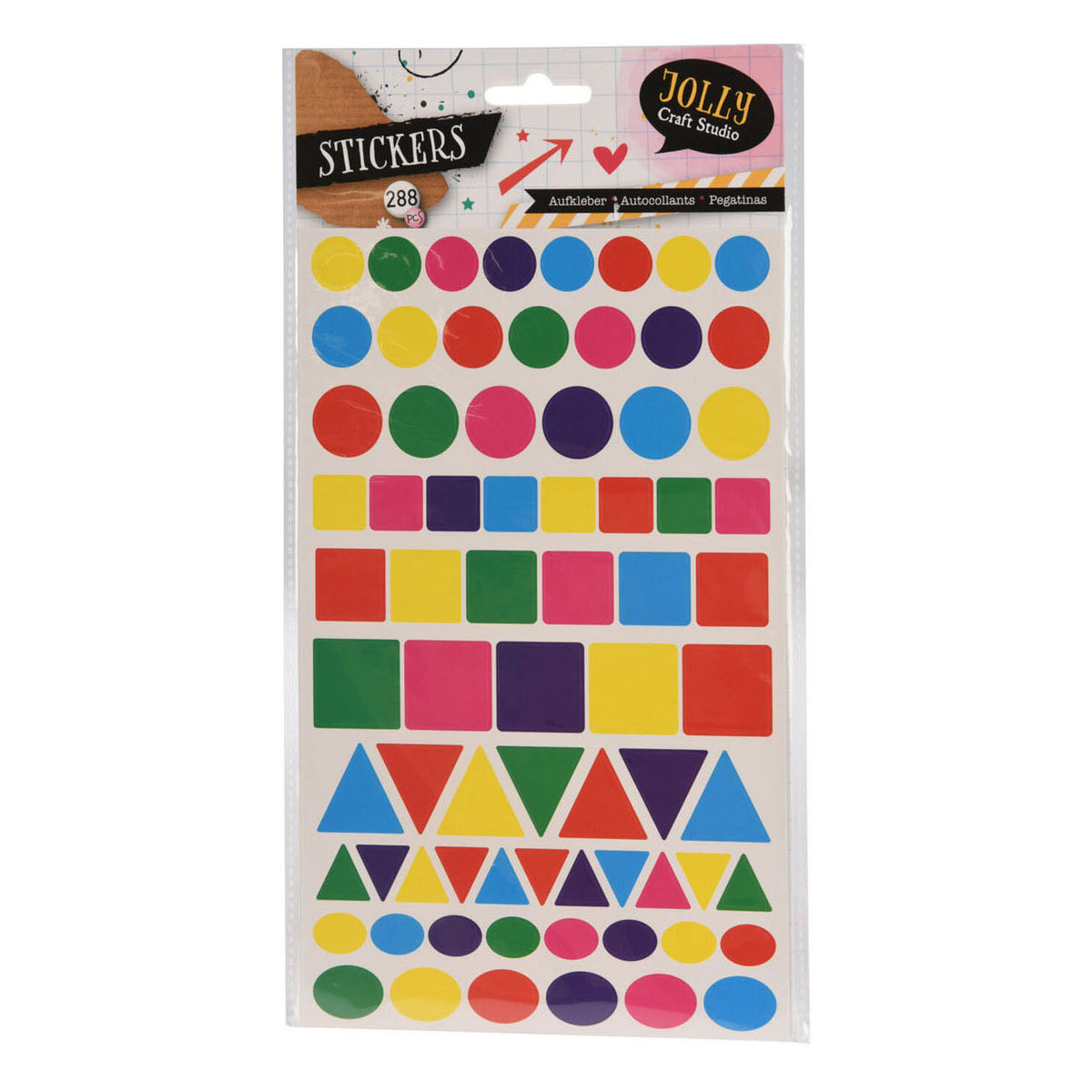Stickers geometrische vormen, 288st.