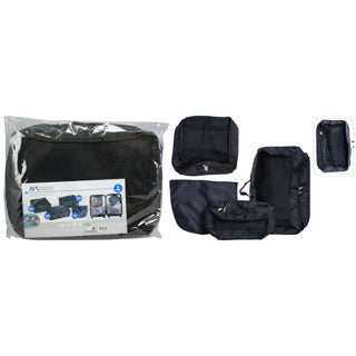 Opbergtas voor koffer set 4sts zwart | 4 stuks