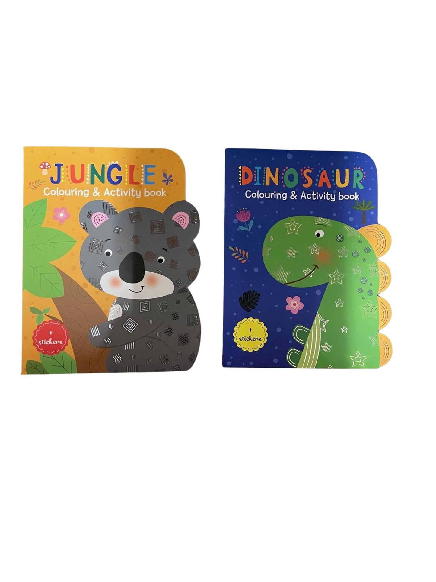 Gevormd kleur -en activiteitenboek+ stickers, 40 pagina's en 2 stickerpagina's 21,5x28cm