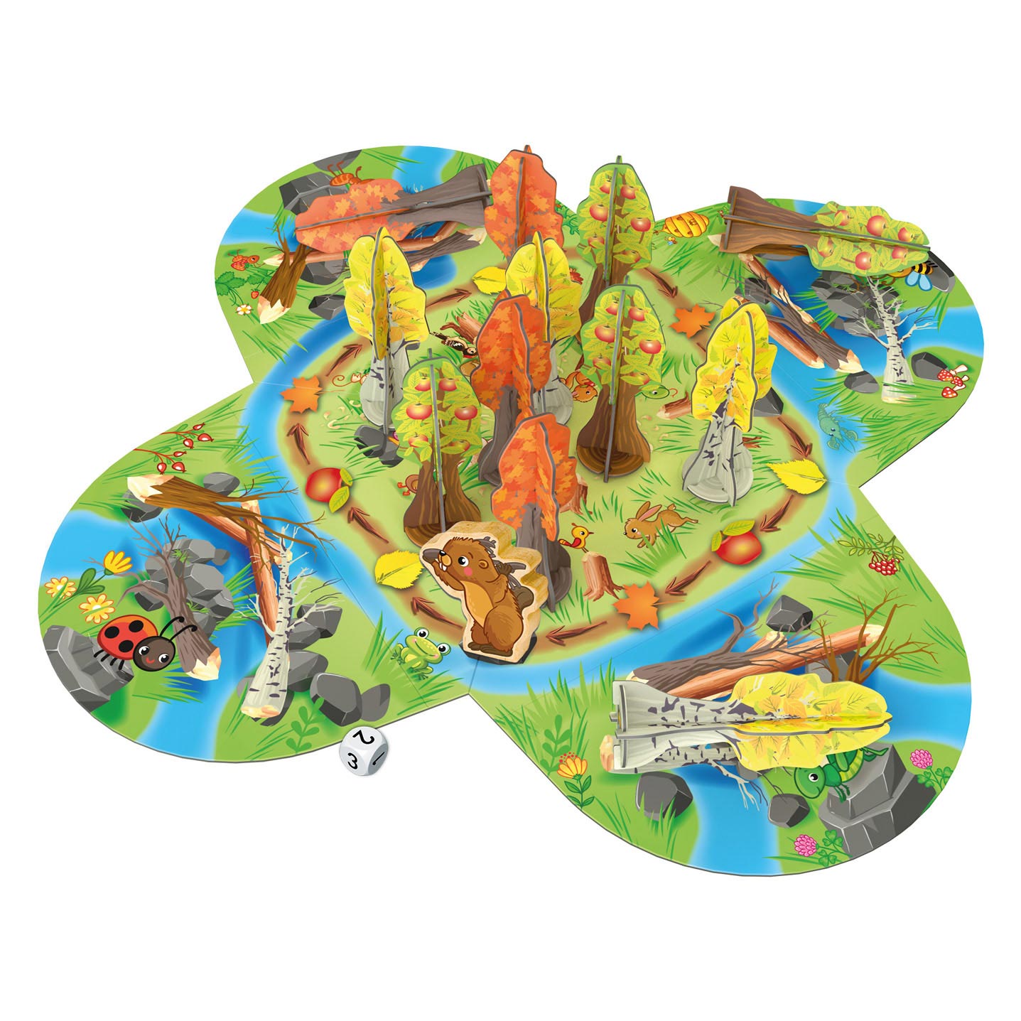 Tactic bezige bever – bordspel – geheugenspel met bouwen – spelenderwijs leren – familiespel – 2 tot 4 spelers – vanaf 3 jaar