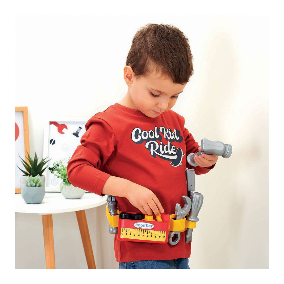 Écoiffier ecoiffier mecanics gereedschapsriem in kofffer met accessoires - 14dlg.