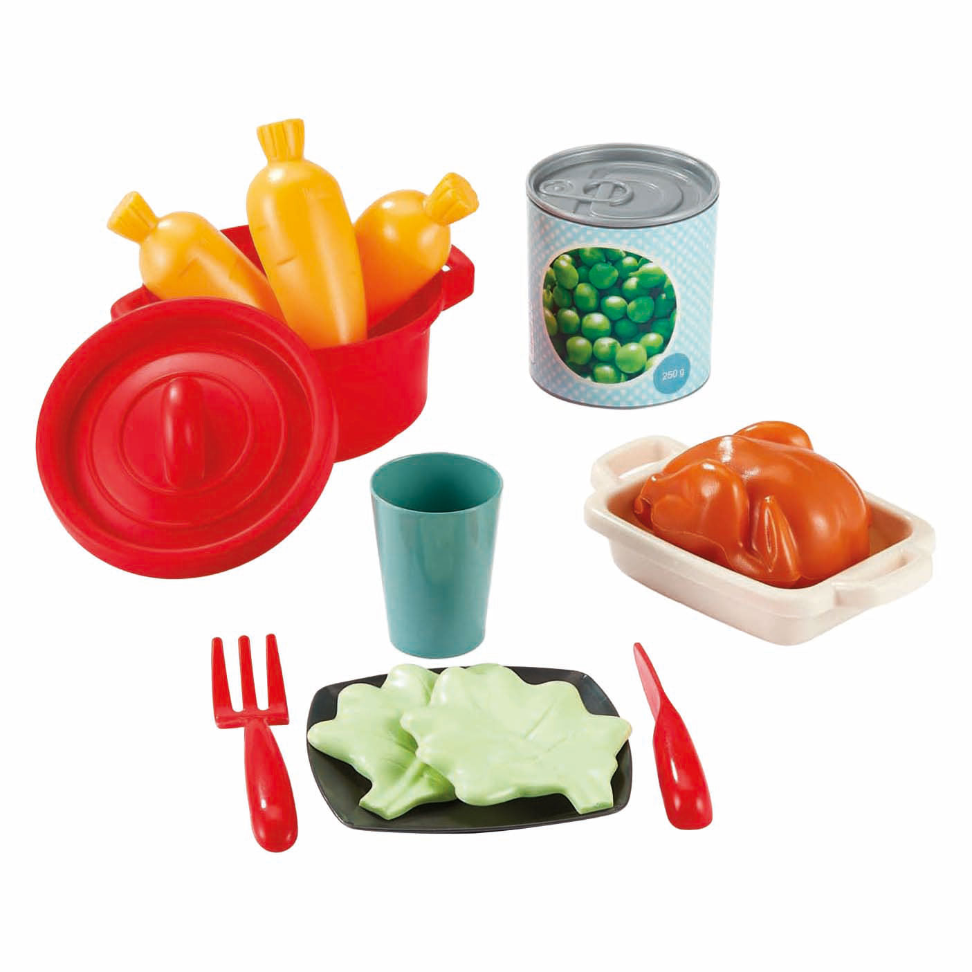 Écoiffier ecoiffier 100% chef servies in opbergbox - 70dlg.