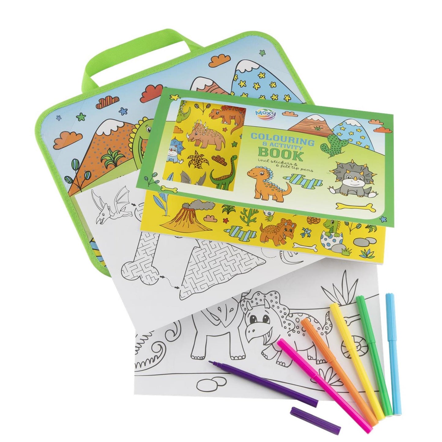 Moxy reistray incl. kleur- activiteitenboek - eenhoorn