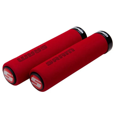 Sram grips locking grips rubber foam red black