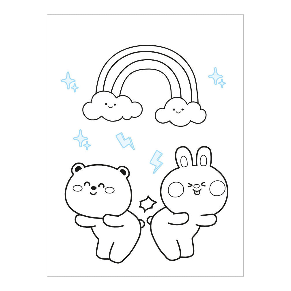 Deltas kawaii color and sticker fun kleurboek