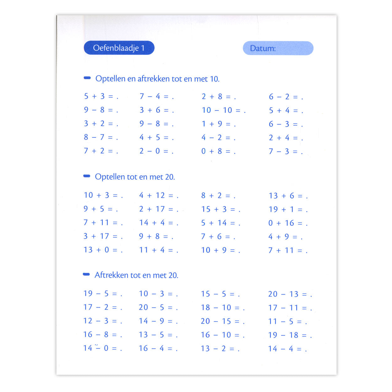 Deltas oefenblaadjes rekenen (7-8 j.)