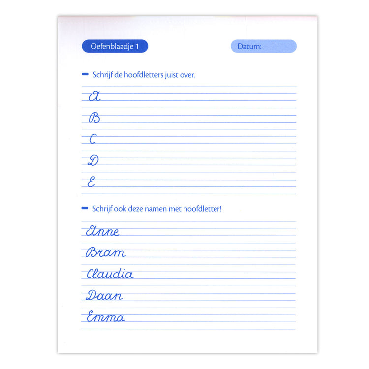 Deltas oefenblaadjes schrijven (7-8 j.)