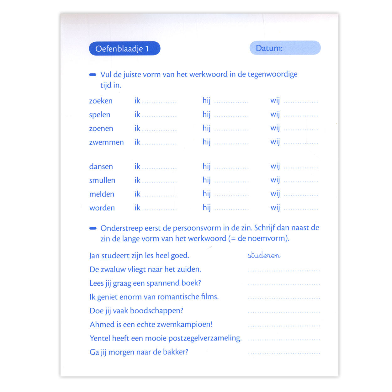 Deltas oefenblaadjes spelling en woordenschat (10-11j)