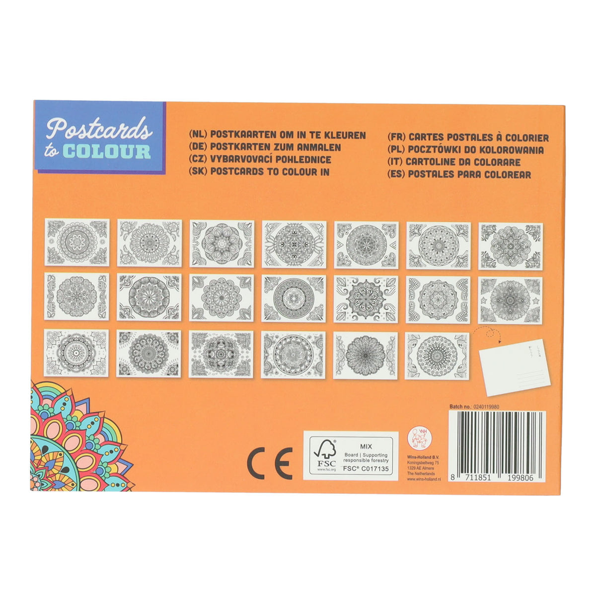 Wins holland postkaarten kleuren, 20st