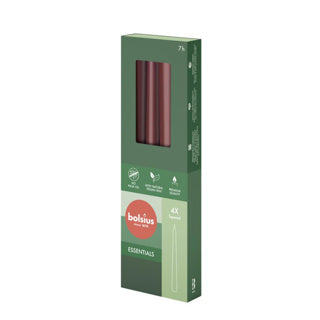 Bolsius gotische kaarsen 245 24 doos 4 velvet red | 4 stuks
