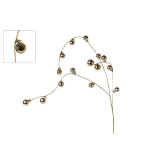 Kunsttak balls goud pe 95cm | 4 stuks