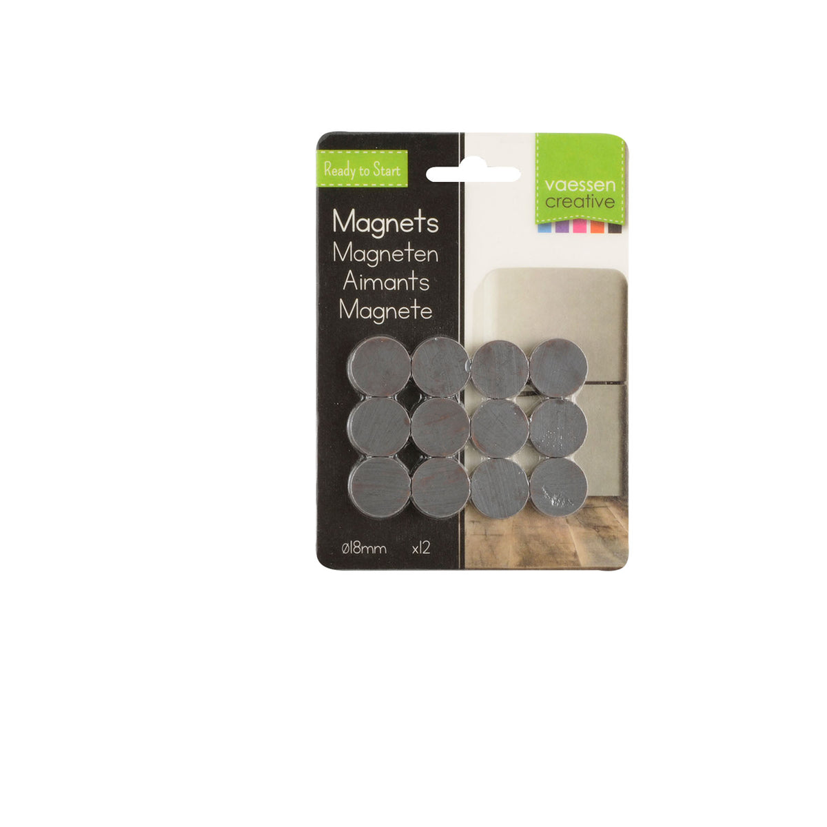 Vaessen creative • magneten ø18mmx4mm 12stuks