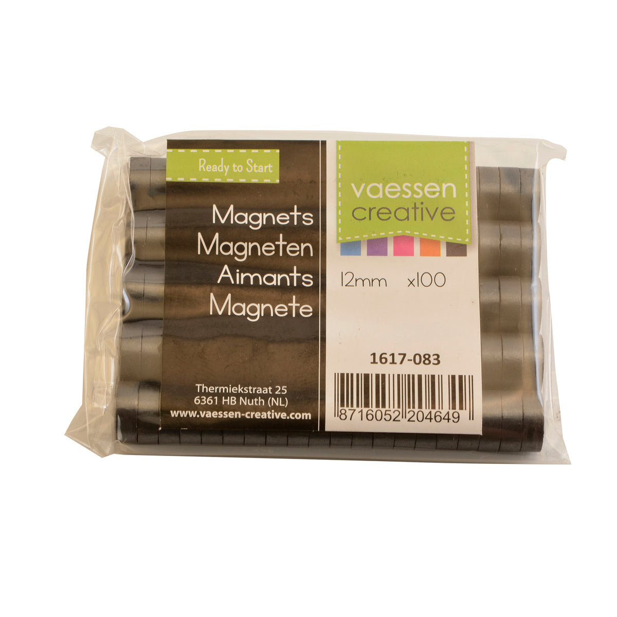 Vaessen creative • magneten ø12mmx4mm 100stuks