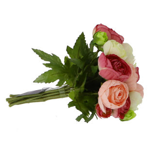 Kunst boeket ranonkel roze | 2 stuks