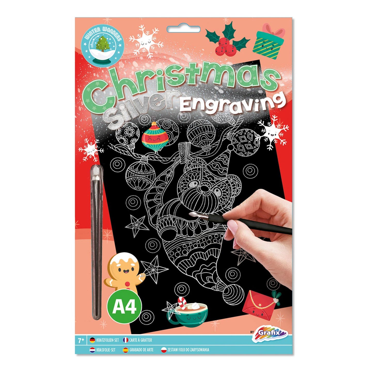 Creative craft group kerstknutsel graveerkunst - inclusief kraspen