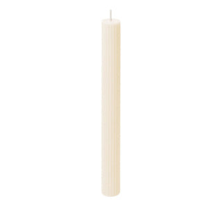 Spaas ribbed diner kaars 10 uur - ivory | 9 stuks