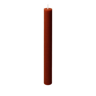 Spaas ribbed diner kaars 10 uur - bordeaux | 9 stuks