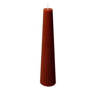 Spaas ribbed kaars obelisk 25 uur - bordeaux | 6 stuks