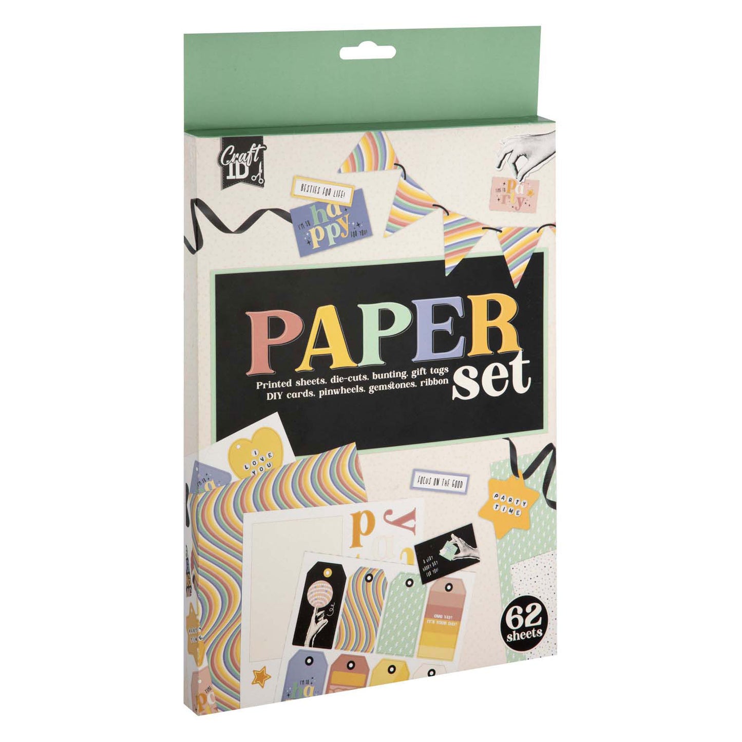 Creative craft group knutsel papier met print gemend a4