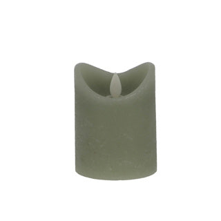 Daily home led kaars 7,5x10 cm groen | 4 stuks