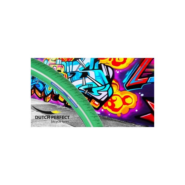 Dutchperfect buitenband dutch perfect 28 x 2.00 50-622 no puncure - groen met reflectie