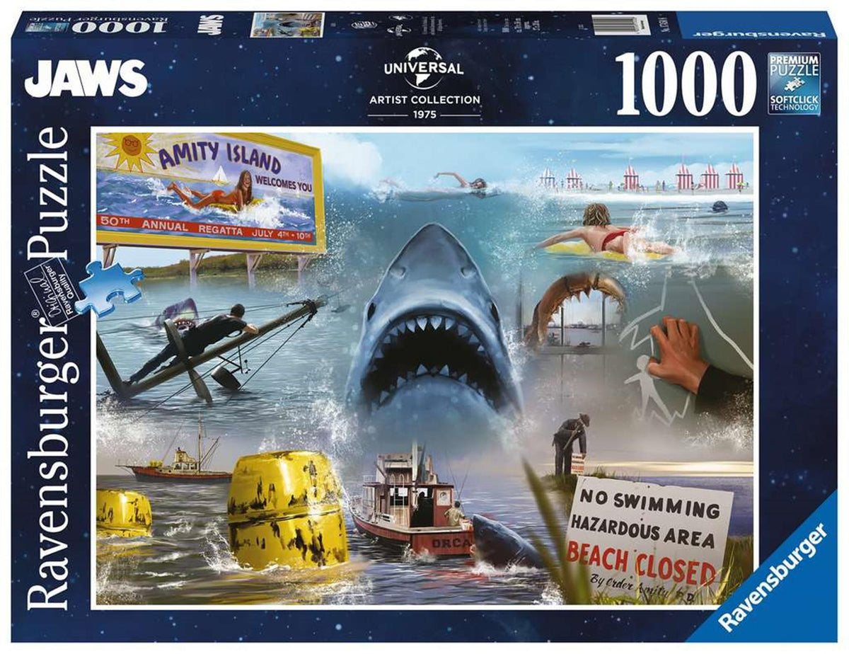 Ravensburger puzzel jaws - legpuzzel - 1000 stukjes