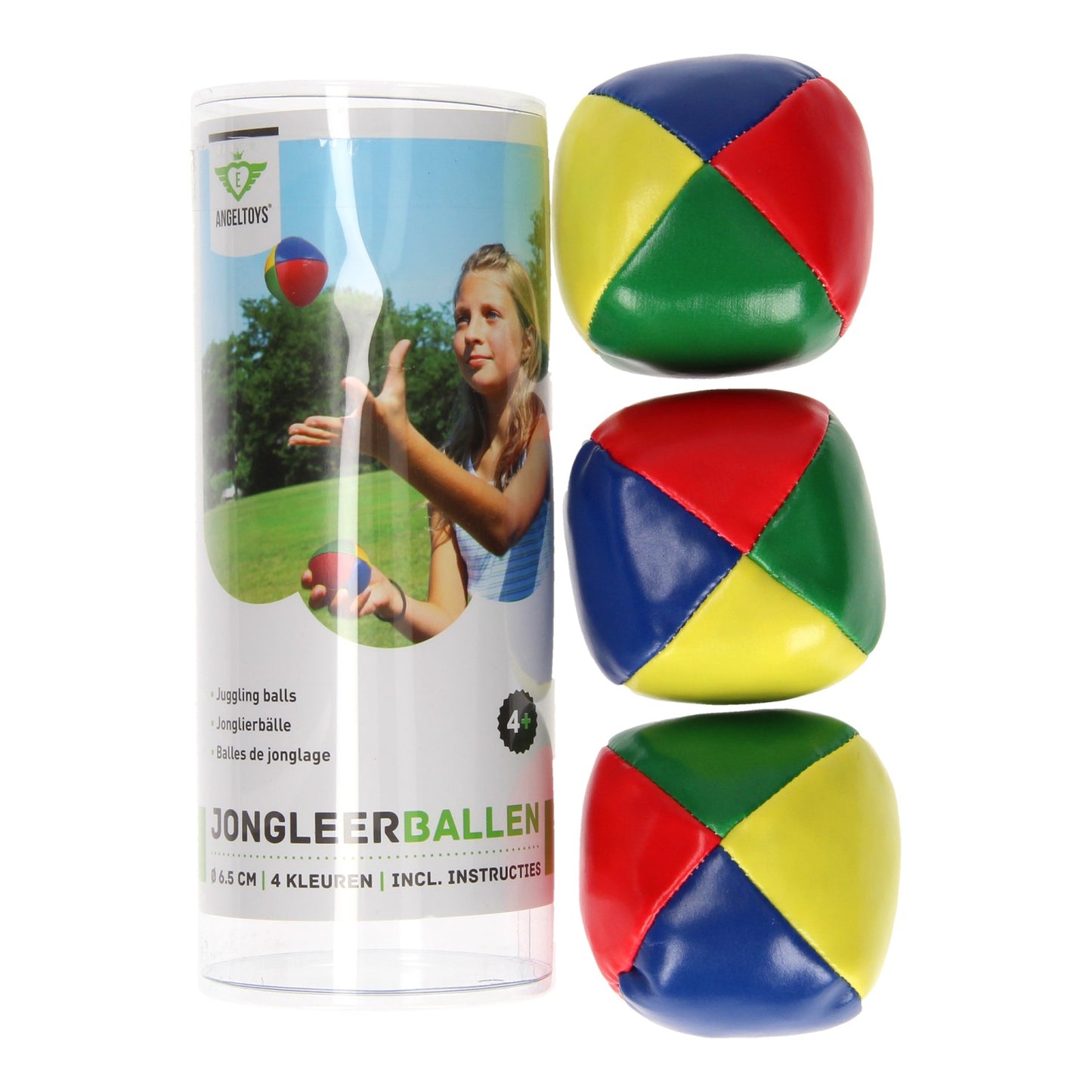 Engelhart jongleerballen groot 3 in koker