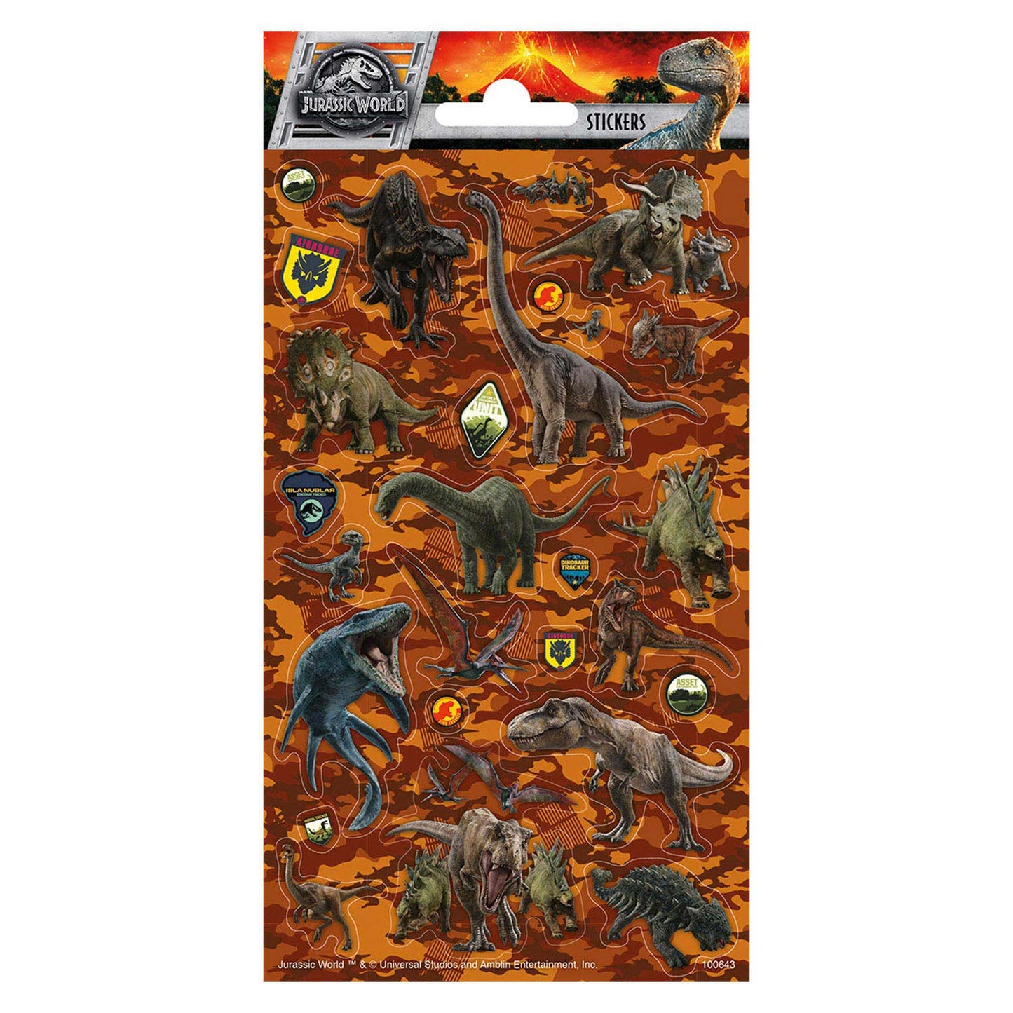 Totum stickervel jurassic world