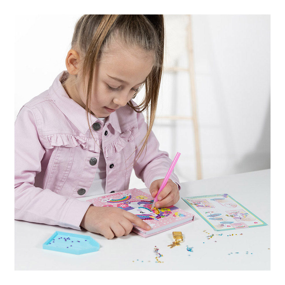 Totum unicorn geheim dagboek met slot vriendenboek | secret diary diamond painting knutselen | speelgoed meisjes cadeau tip