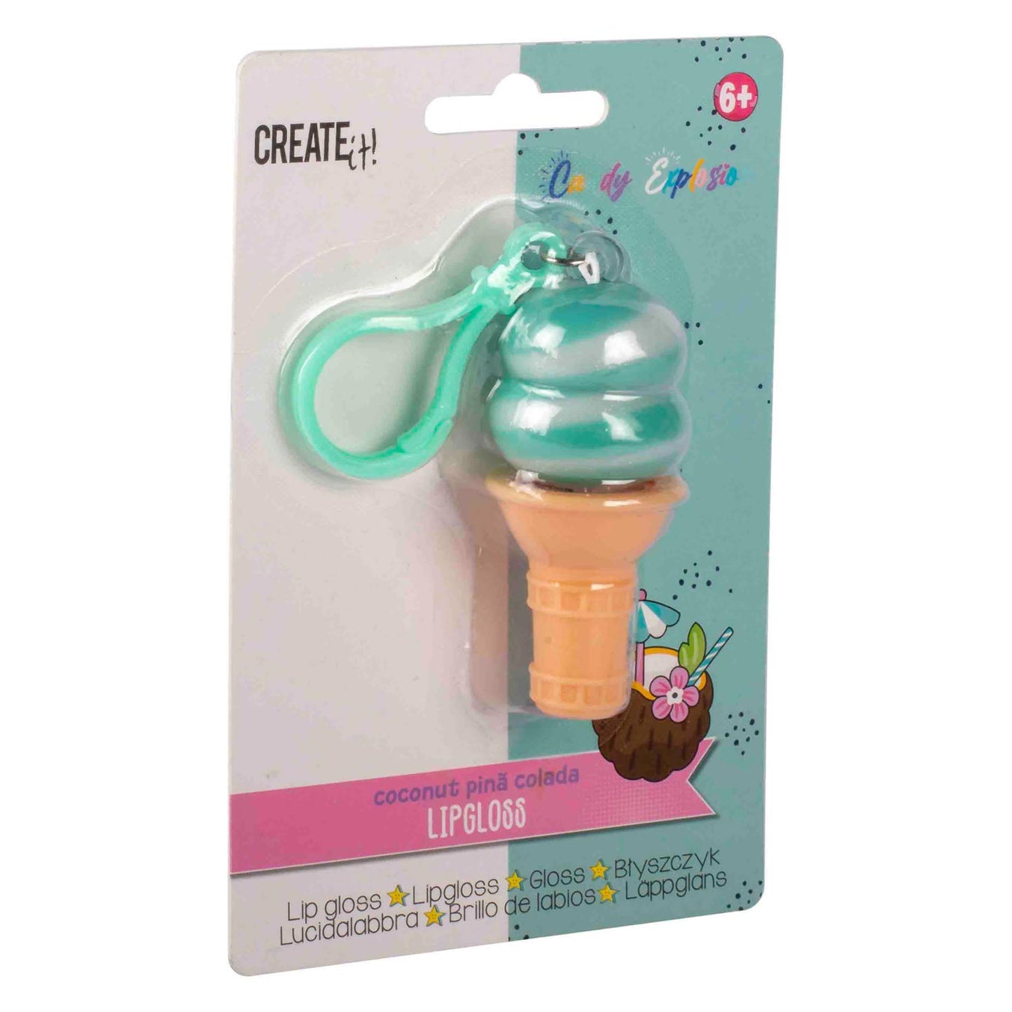 Canenco create it! candy explosion lipgloss ijsje sleutelhanger