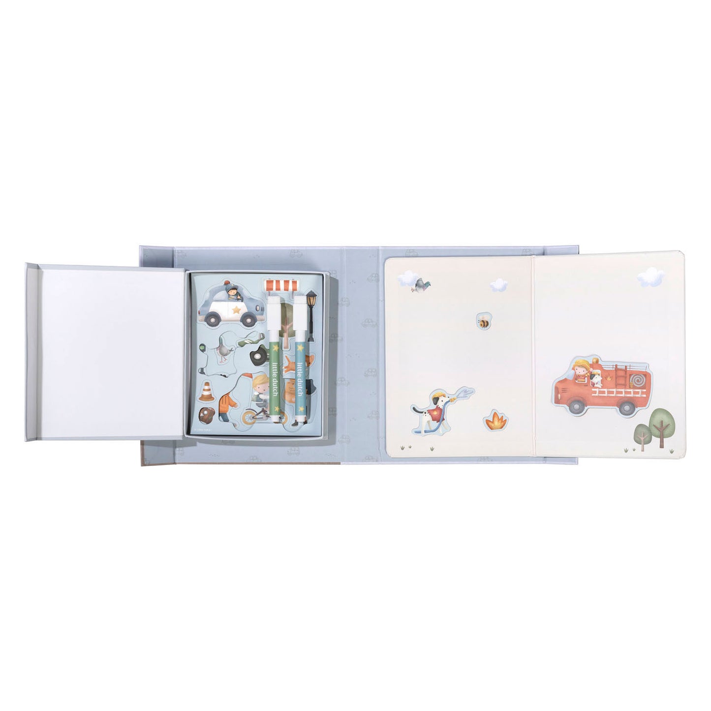 Little dutch magneetset jim vehicles - complete set - cadeautip - creatief speelgoed