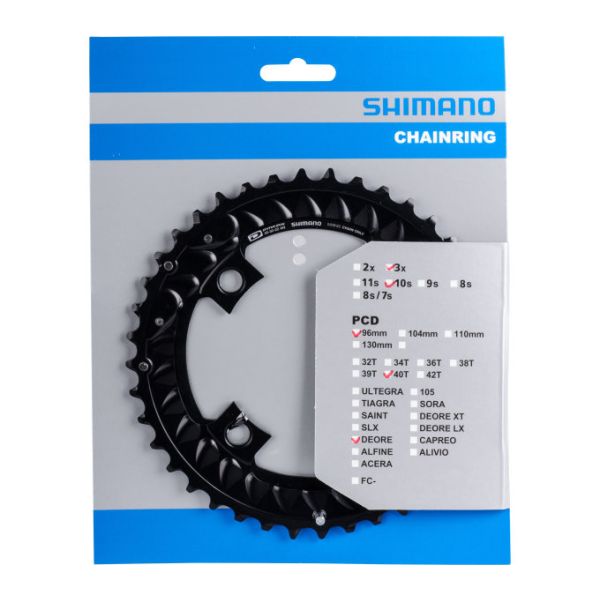 Shimano kettingblad Deore 10V 40T BCD 96mm Y1WC98020 M6000